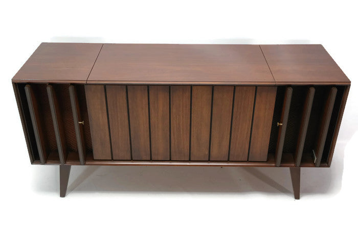 **SOLD OUT** 60's ZENITH LOUVER DOOR Mid Century Record Player Changer Stereo Console The Vintedge Co.