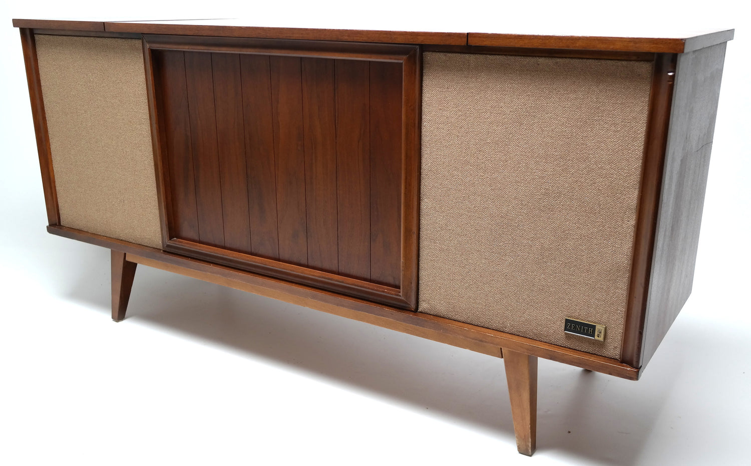 Mid Century Zenith Stereo Console Record Player Changer - Bluetooth -  AM/FM Tuner The Vintedge Co.