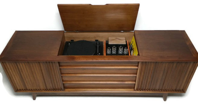 **SOLD OUT** VintedgeCo™ - TURNTABLE READY SERIES™ - ADMIRAL Console Cabinet & Speakers - UPGRADE Components AVAILABLE The Vintedge Co.