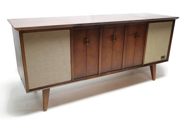 **SOLD OUT**  ZENITH Mid Century Modern Record Player Changer Stereo Console AM FM  - Bluetooth The Vintedge Co.