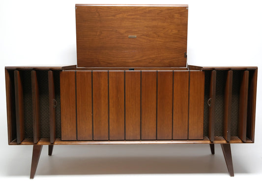 Mid Century Zenith Stereo Console Record Player Changer - Bluetooth -  AM/FM Tuner The Vintedge Co.