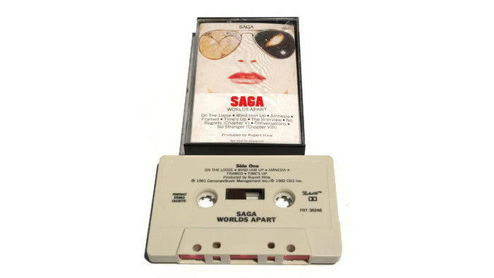 SAGA - Vintage Cassette Tape - WORLDS APART The Vintedge Co.