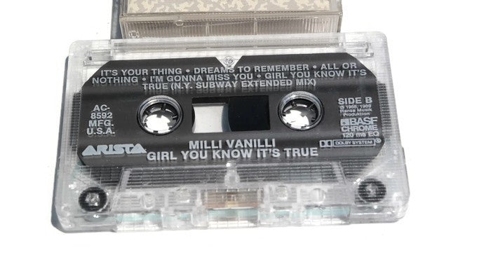 MILLI VANILLI - Vintage Cassette Tape - GIRL YOU KNOW IT'S TRUE The Vintedge Co.