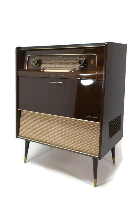 **SOLD OUT** GRUNDIG MAJESTIC Modern Turntable Record Player Stereo Console The Vintedge Co.