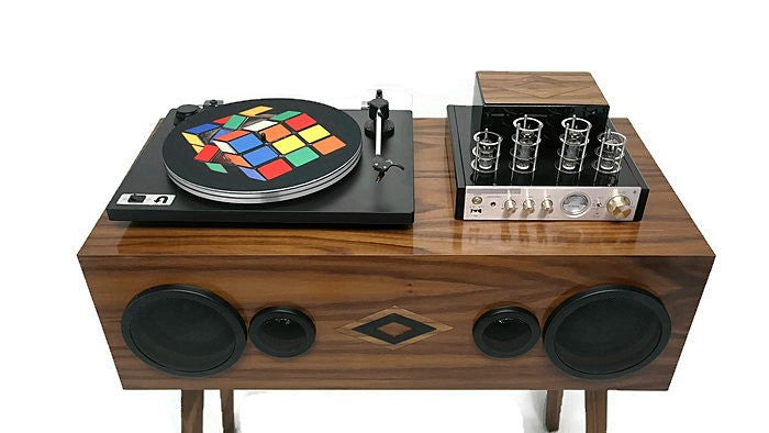 TURNTABLE SLIPMAT - Rubik's Cube - DJ - SLIP MAT - Records - Vinyl - Album - Mat The Vintedge Co.