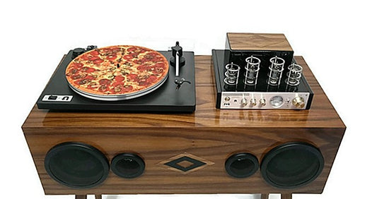 TURNTABLE SLIPMAT - FoodPorn Pizza - DJ - SLIP MAT - Records - Vinyl - Album The Vintedge Co.