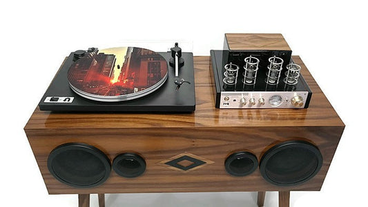 TURNTABLE SLIPMAT - Urban Skyline - DJ - SLIP MAT - Records - Vinyl - Album - Mat The Vintedge Co.