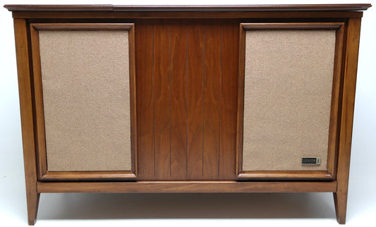 Mid Century Zenith Stereo Console Record Player Changer - Bluetooth -  AM/FM Tuner The Vintedge Co.