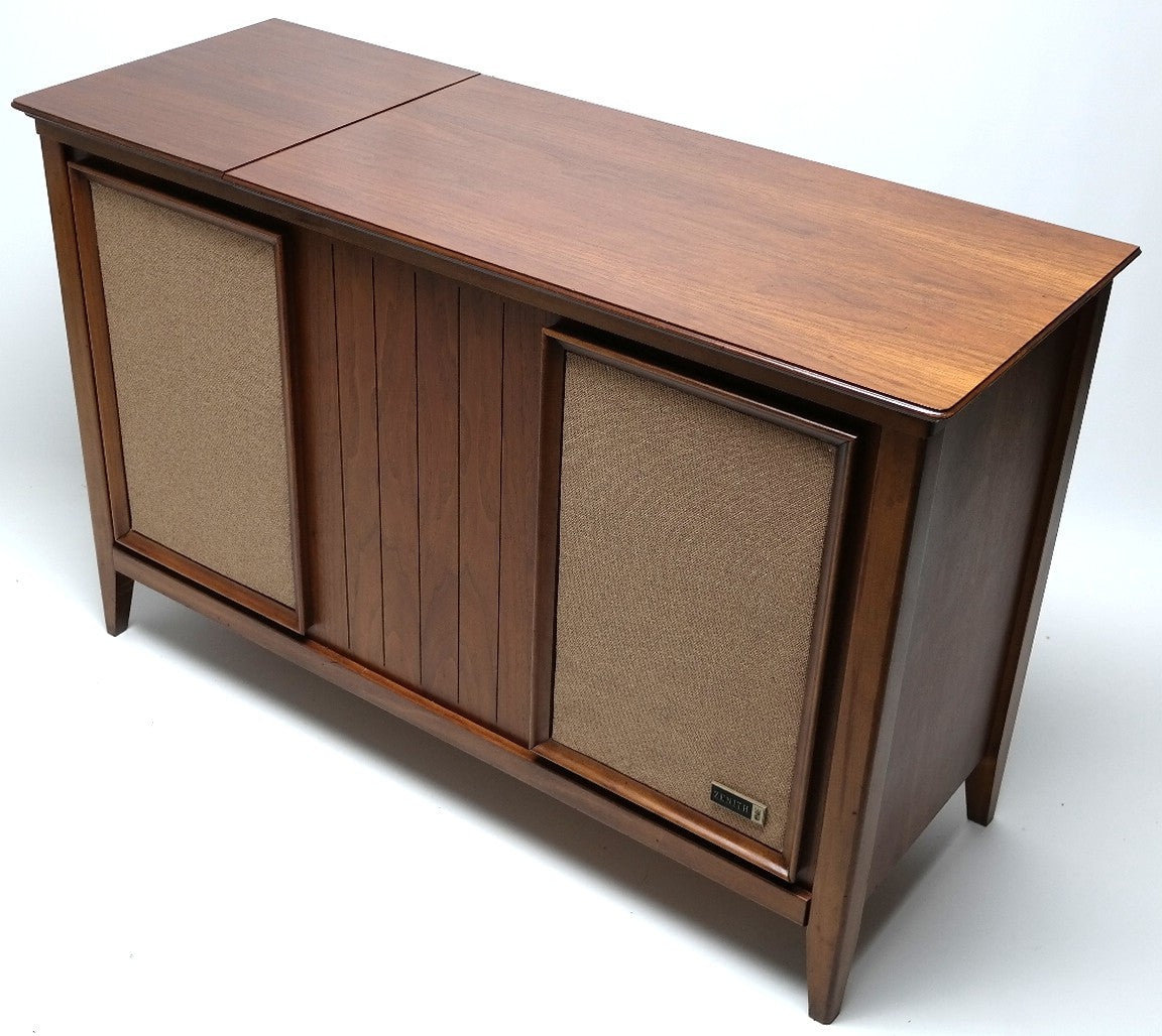 Mid Century Zenith Stereo Console Record Player Changer - Bluetooth -  AM/FM Tuner The Vintedge Co.