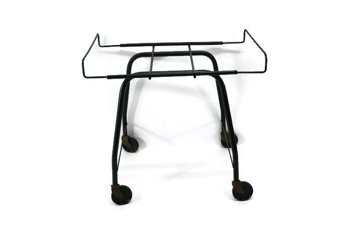 **SOLD OUT** - Vintage Black Metal Record Player Rolling Stand Holder The Vintedge Co.