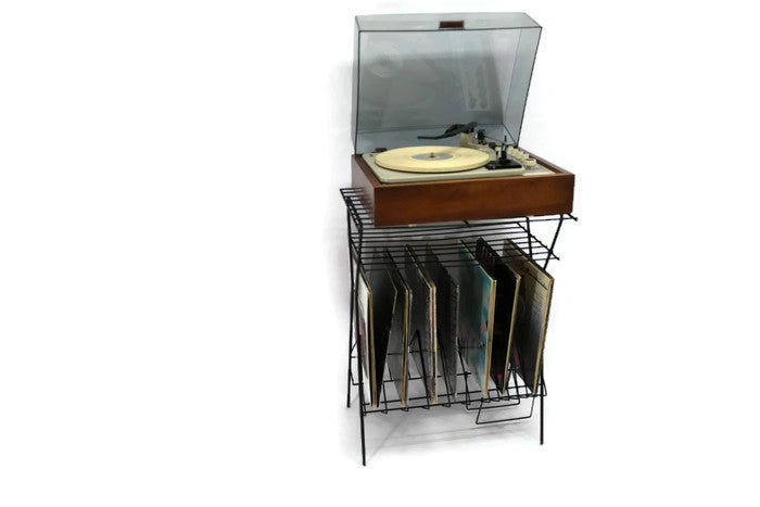 **SOLD OUT** - Vintage Black Wire Metal Record lP Holder Stand 33 45 The Vintedge Co.