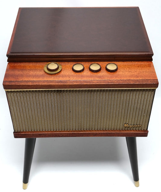 Mid Century Modern Magnavox Consolette Record Player Changer and Bluetooth The Vintedge Co.