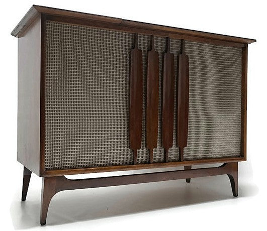 Mid Century Modern Westinghouse Vintage Stereo Console - Record Changer - AM/FM Tuner - Bluetooth The Vintedge Co.