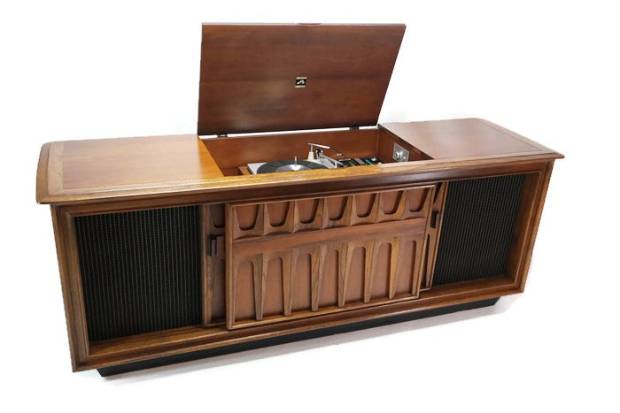 **SOLD OUT** RCA BRASILIA/COFFEY Style Long and Low LUXE Record Player Changer AM|FM Stereo Console - Bluetooth The Vintedge Co.