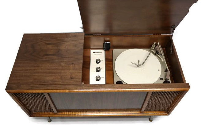 Mini Stereo Console Vintage Record Player with Changer - Bluetooth The Vintedge Co.