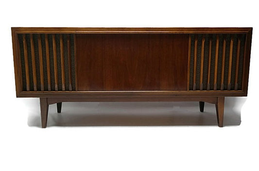 Mid Century Modern Zenith Vintage Stereo Console - Record Player Changer - AM/FM Tuner - Bluetooth The Vintedge Co.