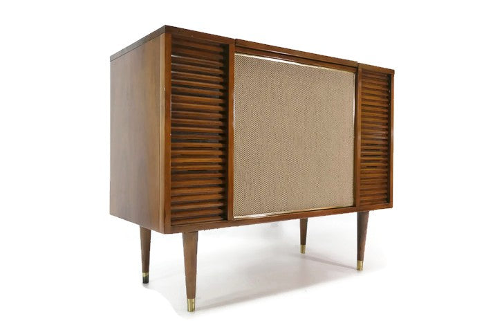 **SOLD OUT** The Vintedge Co™ - TURNTABLE READY SERIES Mid Century Record Player Stereo Cabinet Console FM Bluetooth The Vintedge Co.
