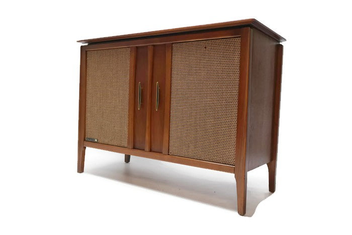 **SOLD OUT** RCA VICTOR Mid Century Stereo Console Record Player Changer AM FM Bluetooth The Vintedge Co.