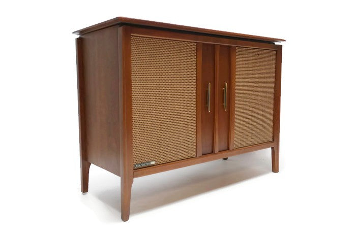 **SOLD OUT** RCA VICTOR Mid Century Stereo Console Record Player Changer AM FM Bluetooth The Vintedge Co.