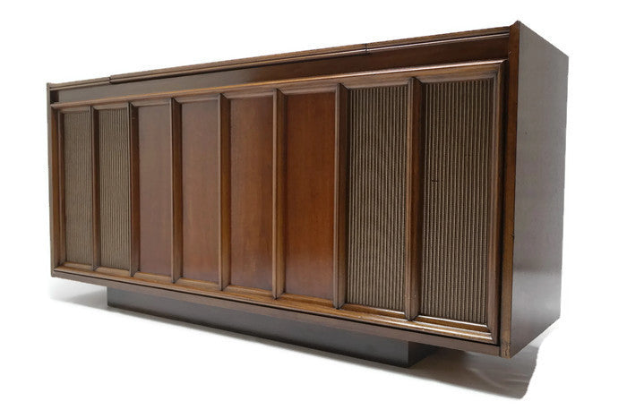 Mid Century Modern GE Vintage Stereo Console - Record Player Changer - AM/FM Tuner - Bluetooth The Vintedge Co.