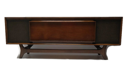 Mid Century Modern GE Super Long and Low Vintage Stereo Console - Record Player Changer - AM/FM Tuner - Bluetooth The Vintedge Co.