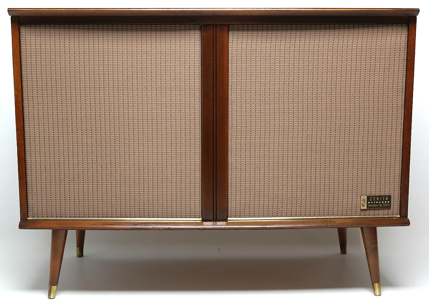 Mid Century Modern Stereo Zenith Console Record Changer - AM/FM - Bluetooth The Vintedge Co.
