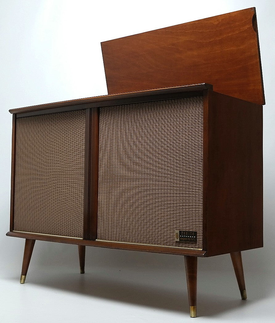 Mid Century Modern Stereo Zenith Console Record Changer - AM/FM - Bluetooth The Vintedge Co.