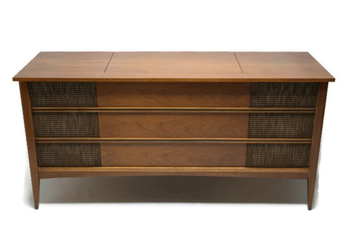 **SOLD OUT** VintedgeCo™ - TURNTABLE READY SERIES™ - Mid Century Modern Vintage Stereo Console Wood Cabinet The Vintedge Co.