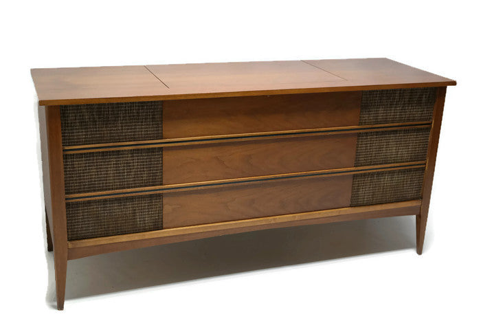 **SOLD OUT** VintedgeCo™ - TURNTABLE READY SERIES™ - Mid Century Modern Vintage Stereo Console Wood Cabinet The Vintedge Co.