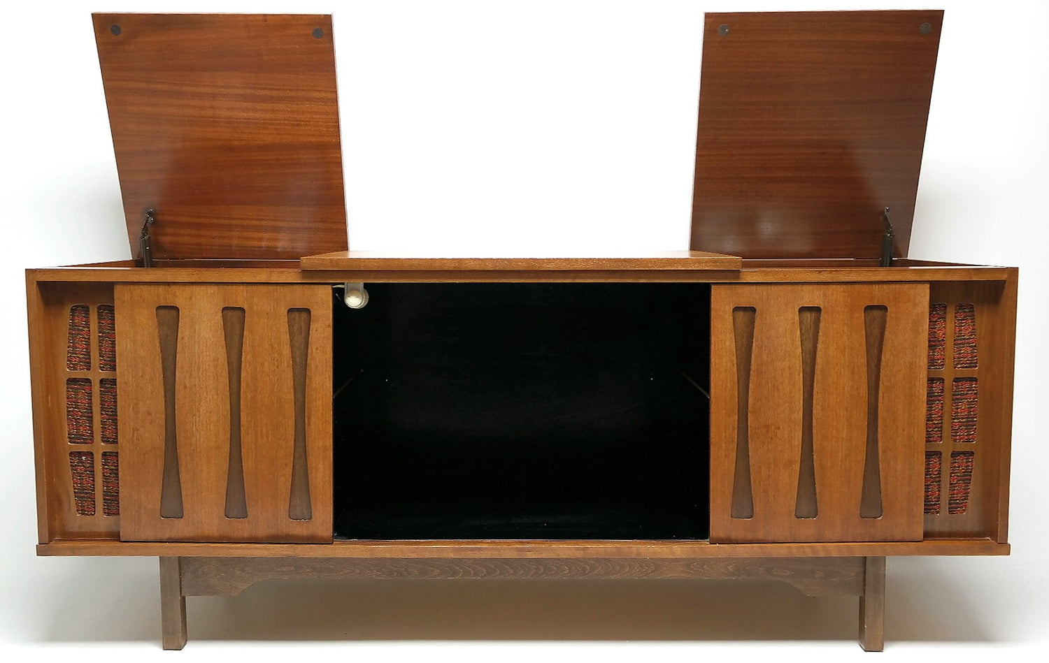 Mid Century Morse Stereo Console - Bluetooth -  AM/FM Tuner - Record Changer The Vintedge Co.