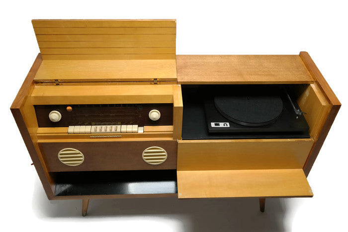 **SOLD OUT** GRUNDIG MAJESTIC Vintage Record Player Changer Hi Fi Console The Vintedge Co.