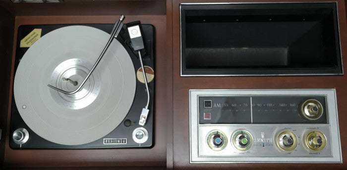 **SOLD**  ZENITH Vintage Louver Door Record Player Changer Stereo Console The Vintedge Co.