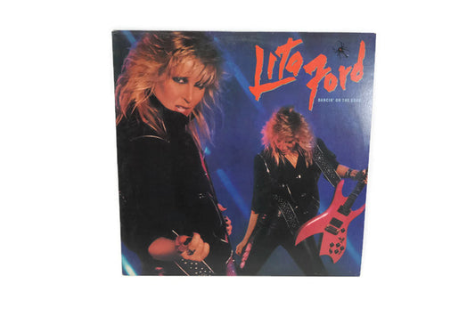 LITA FORD - Vintage Record Vinyl Album - DANCING ON THE EDGE The Vintedge Co.