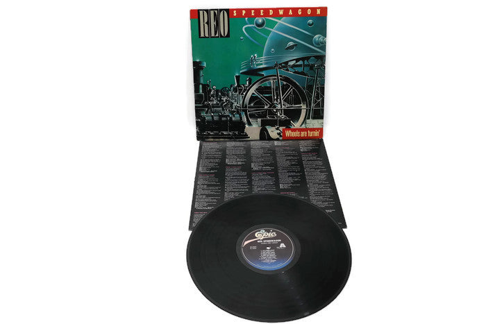 REO SPEEDWAGON - Vintage Record Vinyl Album - WHEELS ARE TURNIN' The Vintedge Co.