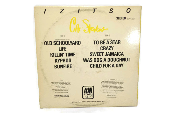 CAT STEVENS - Vintage Record Vinyl Album - IZITSO The Vintedge Co.