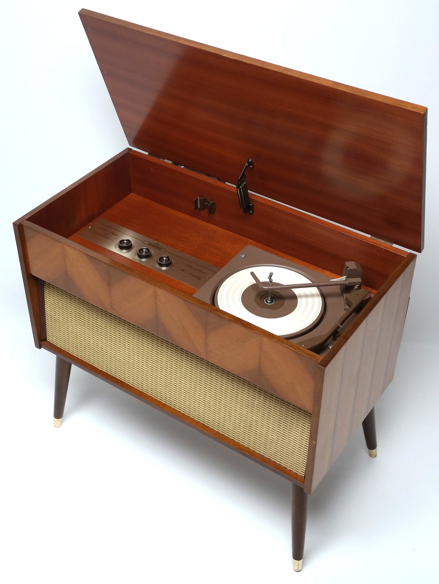 Mid Century Modern Morse Consolette Record Player and bluetooth The Vintedge Co.