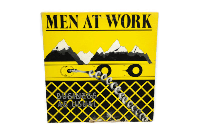 MEN AT WORK - Vintage Record Vinyl Album - BUSINESS AS USUAL The Vintedge Co.