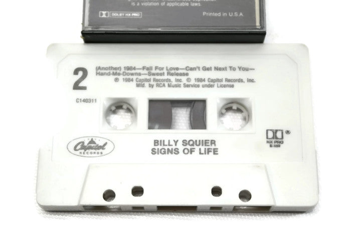 BILLY SQUIER - Vintage Cassette Tape - SIGNS OF LIFE The Vintedge Co.