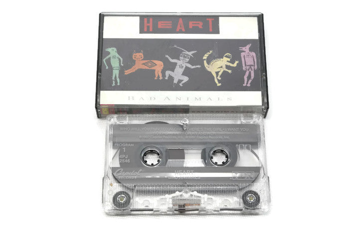 HEART - Vintage Cassette Tape - BAD ANIMALS The Vintedge Co.
