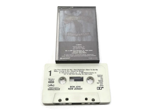 BON JOVI - Vintage Cassette Tape - NEW JERSEY The Vintedge Co.