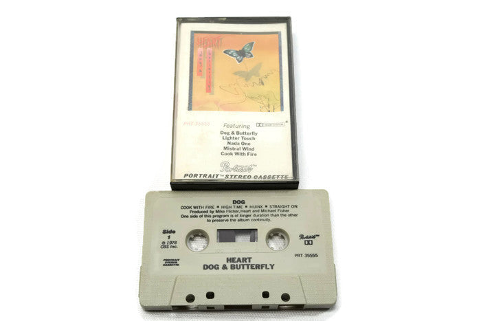 HEART - Vintage Cassette Tape - DOG AND BUTTERFLY The Vintedge Co.