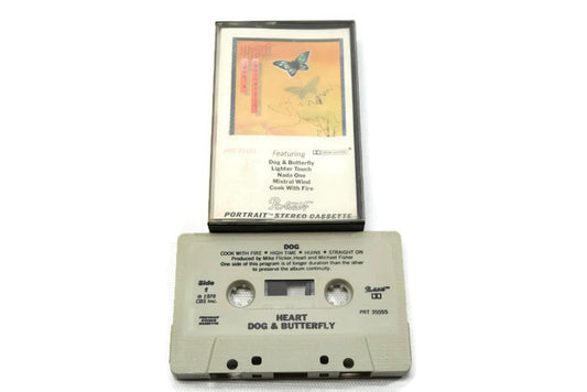 HEART - Vintage Cassette Tape - DOG AND BUTTERFLY The Vintedge Co.