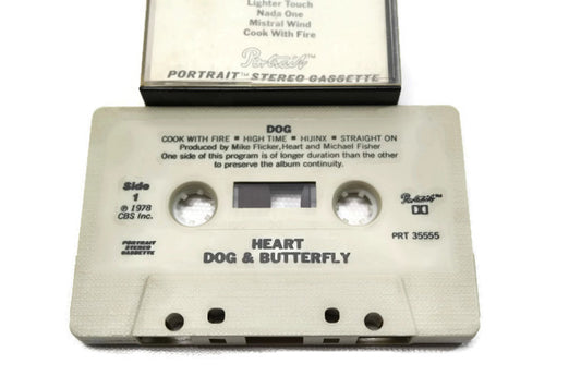 HEART - Vintage Cassette Tape - DOG AND BUTTERFLY The Vintedge Co.