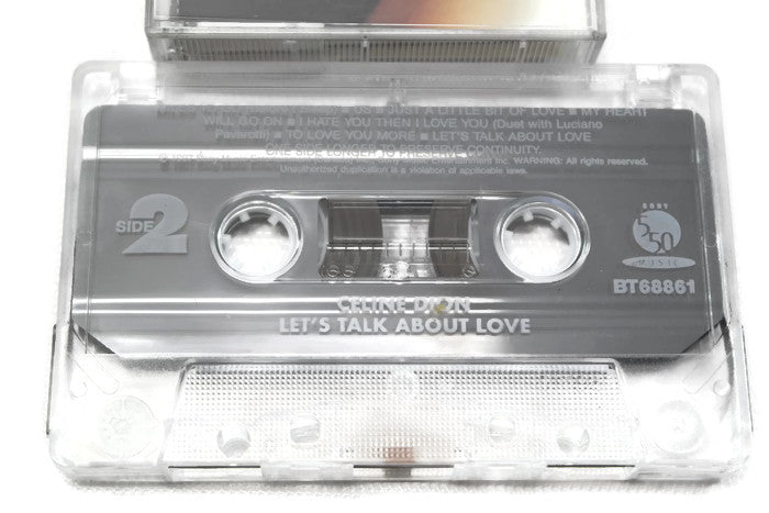 CELINE DION - Vintage Cassette Tape - LET'S TALK ABOUT LOVE The Vintedge Co.