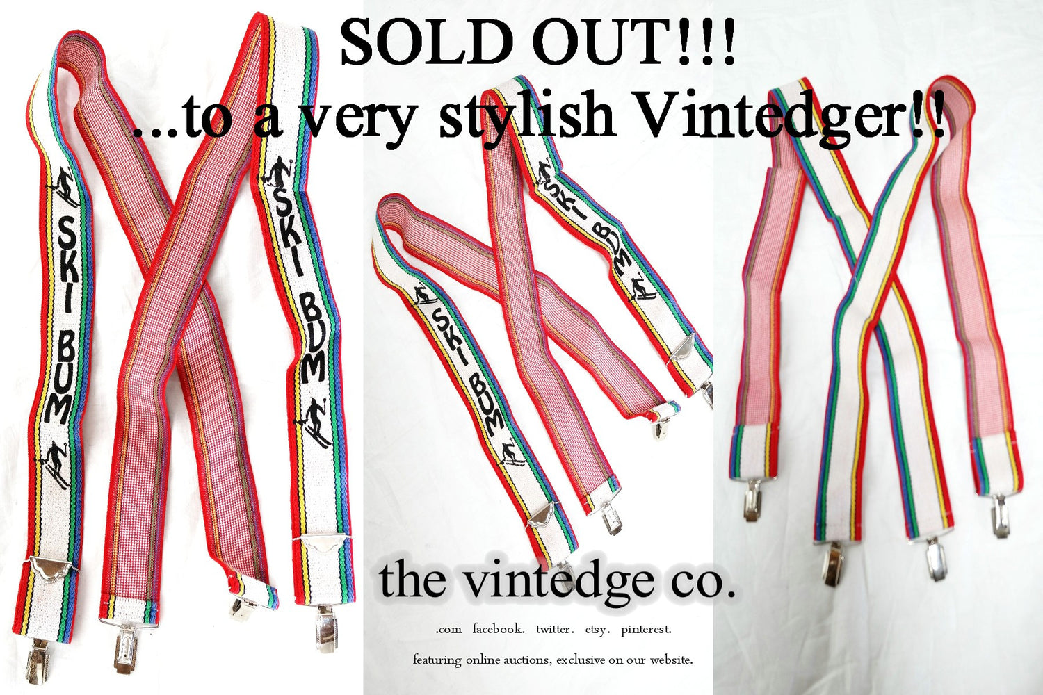 SOLD - Vintage Mens Suspenders The Vintedge Co.