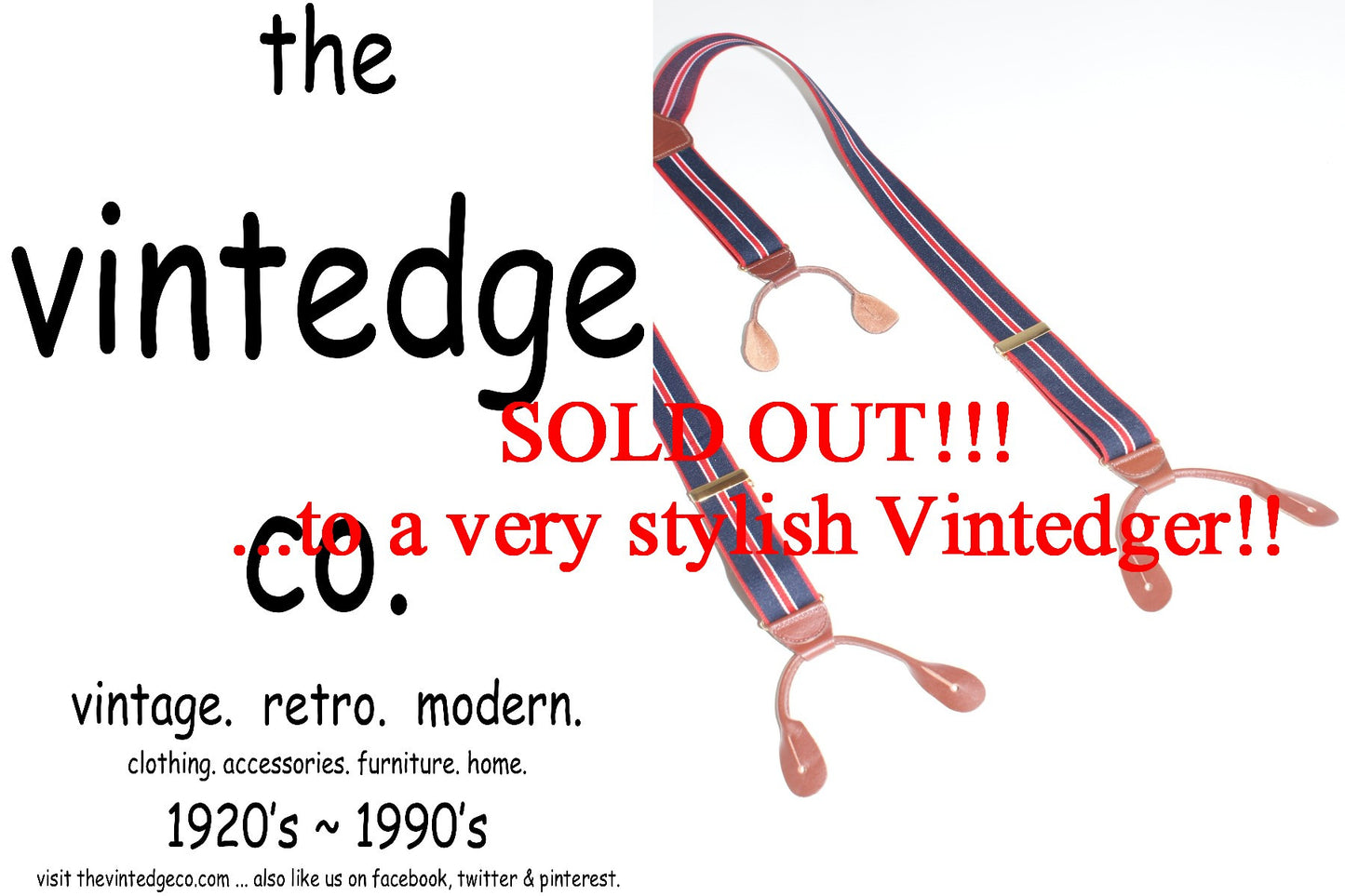 SOLD - Vintage Mens Suspenders The Vintedge Co.
