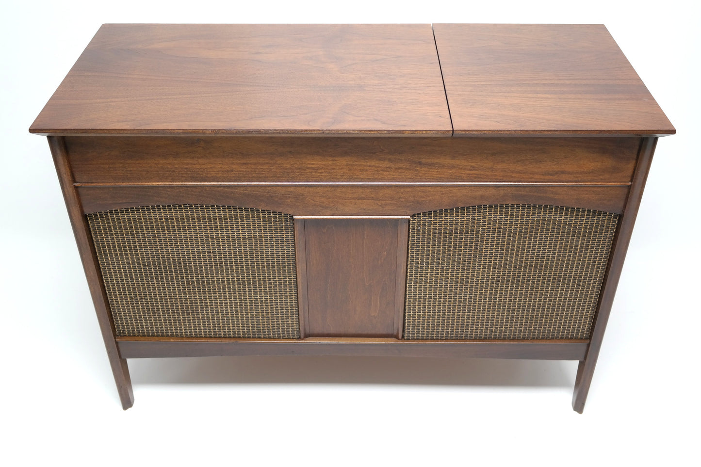 Mid Century Stereo Console + Bluetooth Record Player + Tuner AM/FM Small Console Stereo The Vintedge Co.