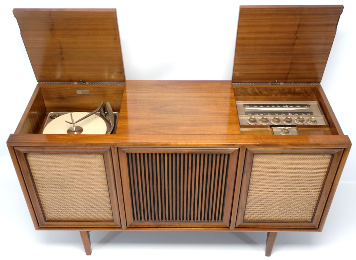 Mid Century Modern Motorola STEREO CONSOLE- 60's - Record Player - Bluetooth - AM FM Tuner The Vintedge Co.