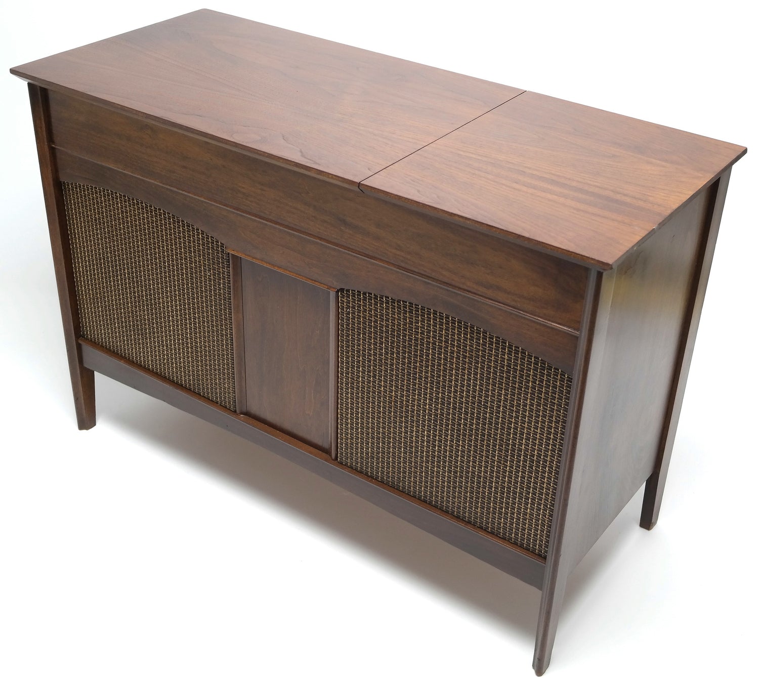 Mid Century Stereo Console + Bluetooth Record Player + Tuner AM/FM Small Console Stereo The Vintedge Co.