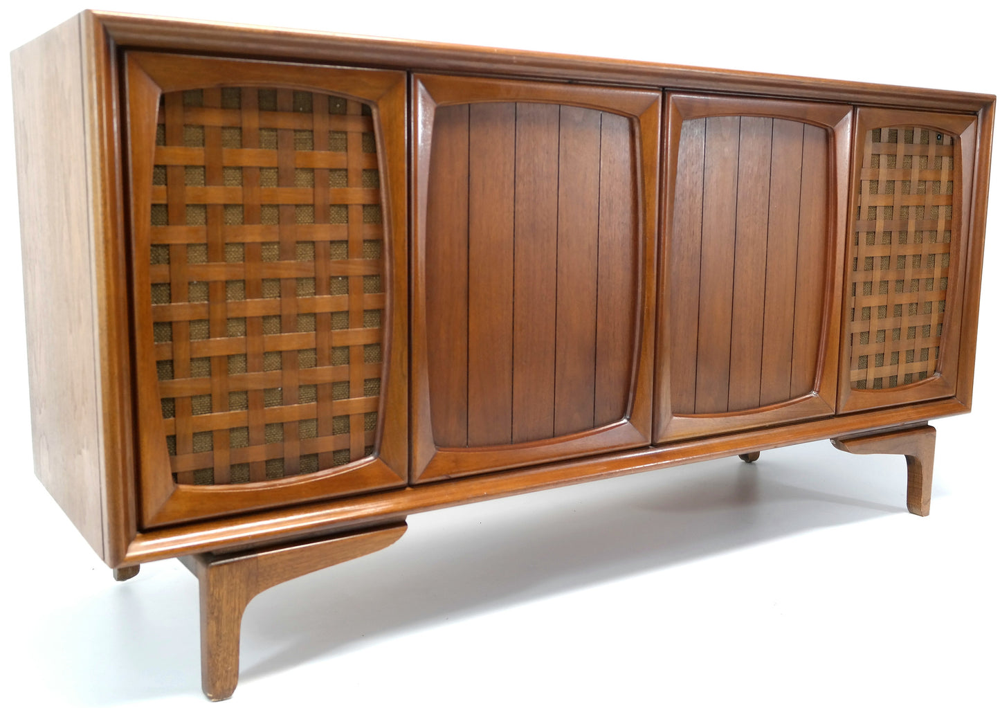 Mid Century Modern RCA STEREO CONSOLE - 50's - Mid Century RCA Record Player - Bluetooth - AM FM The Vintedge Co.